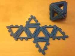 Customizable hinge/snap Octahedron net