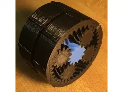 Epicyclic Planetary Gear Box (37:1 or 49.3:1) NEMA 17, No Hardware.