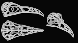 Filigree Raven skull