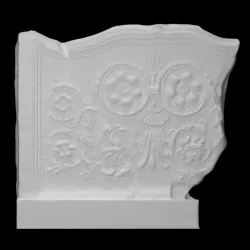Fragment of a barrier with floral decoration