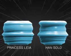 Han Solo & Princess Leia Starwars candle holder