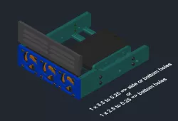 HDDCaddy 1x2.5 or 3.5 to 5.25