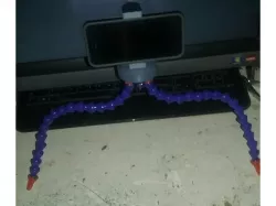 Helping hands phone tripod mount with flexible coolant pipe legs