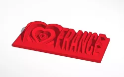 i Love France 3D Printed