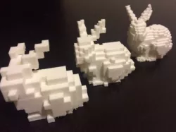 Low-Voxel Stanford Bunny + Voxelization/Minecraft Tutorial