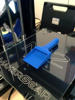 Mini Dustpan for cleaning a 3D printer heated bed