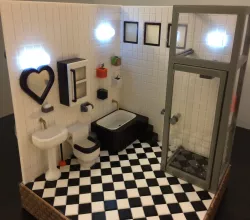 Miniature bathroom walls & floor(bathroom)