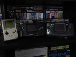 Minimalist GameBoy and Larger Handheld Stand