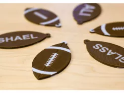 Multi-color Football Keychain