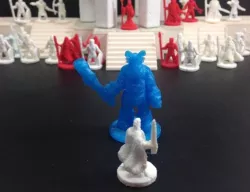Noble Hero and Elder Hill Troll (18mm scale)