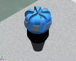 PDC bit 1/4 scale