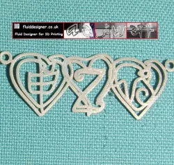 Personalised Harrington Font Heart Necklace