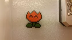 Pixel Fire Flower (Magnet or Pin) - Super Mario World