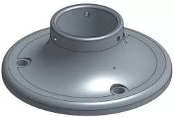Pool deck rail flange