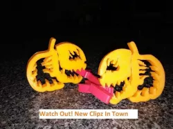 Pumpkin Jack o Lantern Clipz, Halloween Ready, Snack Ready, Flam