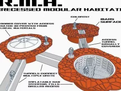 R.M.H. (Recessed Modular Habitat)