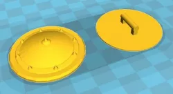 Round medieval shield for Playmobil