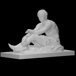 Statue of a seated Warrior