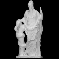 Statue of Athena with a snake