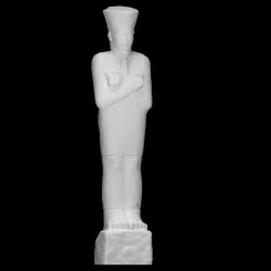 Statue of King Mentuhotep II standing in the Jubilee Garment