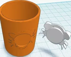 vaso con cara de castor