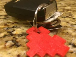 8-Bit Heart Keychain