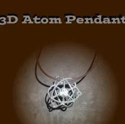 Atom Jewellery. Science geek gift. Pendant necklace