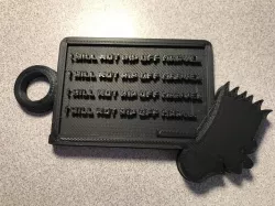 Bart Simpson Keychain - not rip off marvel