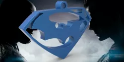 batman vs superman keychain/earings