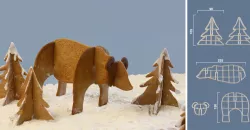 Bear & Tree cookie cutter