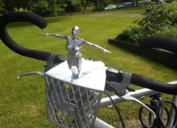 Bicycle Mascot, with flapping wings