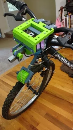 Bike wheel powered Pea-Shooter