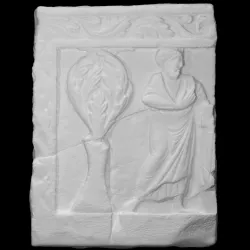 Byzantine front face fragment from a sarcophagus