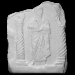 Byzantine front face fragment of slab sarcophagus