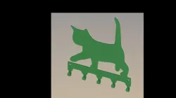 cat key rack 5 seats - appendi chiavi da muro 5 posti gatto