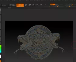 Celtic pattern with a snake