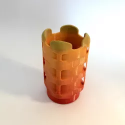 Cubed round vase