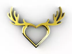 Deer Heart Necklace