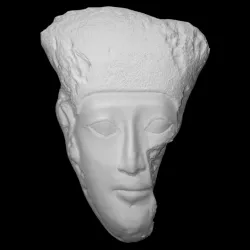 Egyptian wood mummy mask