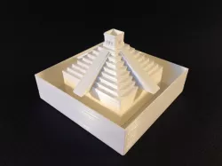 "El Castillo" Mayan Pyramid Planter+Decorative Waterfall