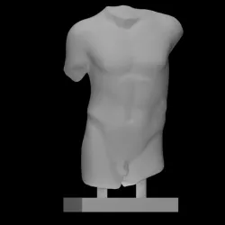Fragmented torso of a man