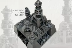Futuristic city builder generator