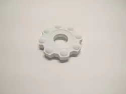 Gear with fake ball bearings