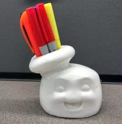 Ghostbuster Stay Puft Marshmallow Man Pen Holder Plant Holder