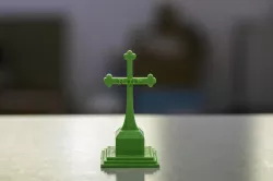 Gothic Cross Gravestone Model (Halloween Desk or Shelf Decor)