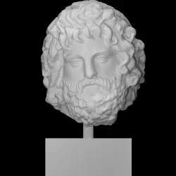 Head of a bearded god