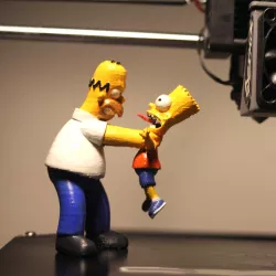 Homer and Bart 3D