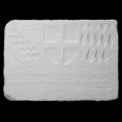 Inscription with coat-of-arms