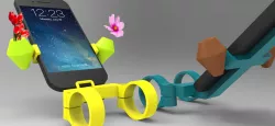 iPhone mount with plant