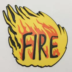 Judge Fire Badge Coaster